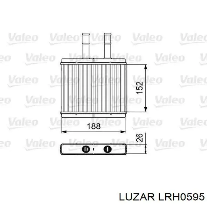 Радіатор пічки LRH0595 Luzar