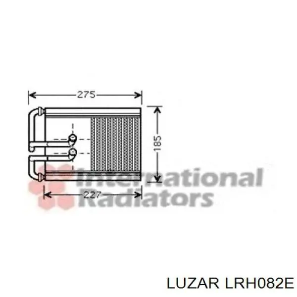 LRH082E Luzar Радіатор опалювача салону
