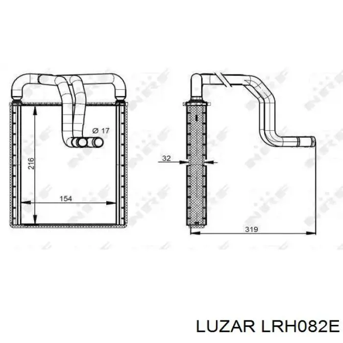 Радіатор пічки (обігрівача) Luzar LRH082E ціна, від 49.05 USD