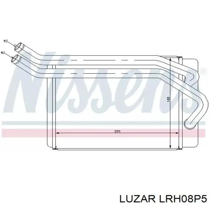 Радіатор пічки (обігрівача) Luzar LRH08P5 ціна, від 30.27 USD
