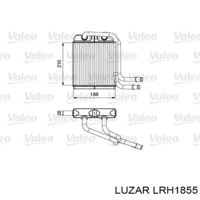 Радіатор пічки (обігрівача) Luzar LRH1855 ціна, від 40.77 USD
