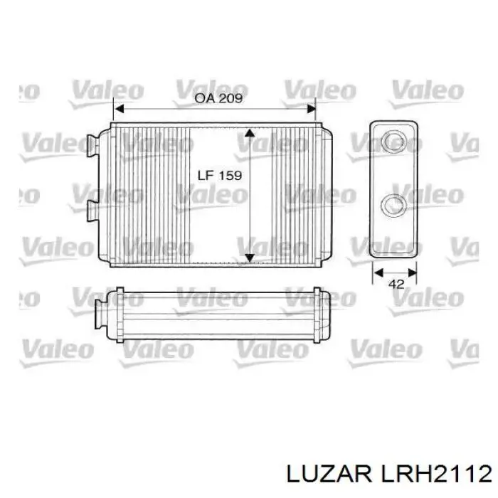 Радіатор пічки (обігрівача) Luzar LRH2112 ціна, від 31.84 USD