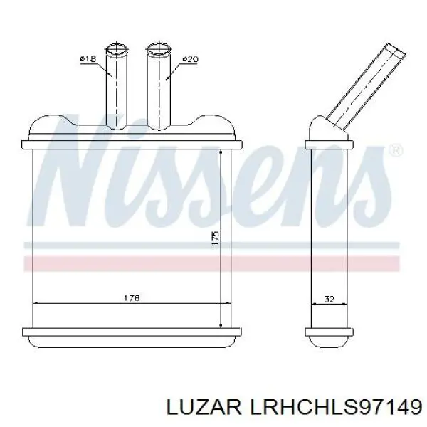 Купити LRHCHLS97149 Luzar Теплообмінник