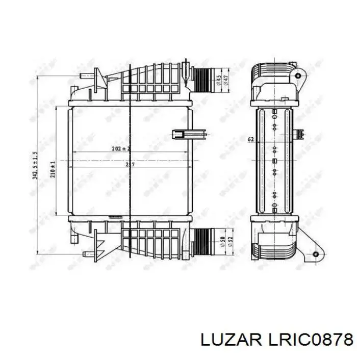 Система охолодження наддувочного повітря Luzar LRIC0878 ціна, від 179.51 USD
