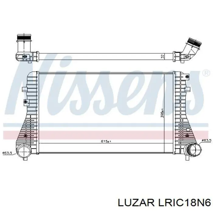 Радіатор интеркуллера LRIC18N6 Luzar