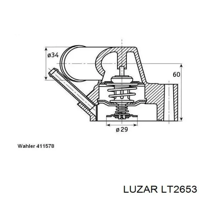 Термостат системи охолодження масла АКПП LT2653 LUZAR