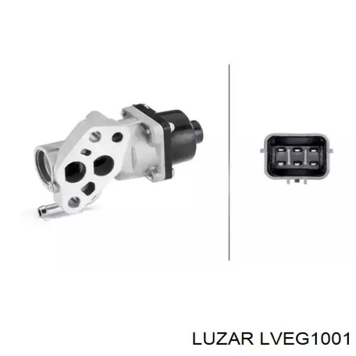 Клапан EGR рециркуляції газів Luzar LVEG1001