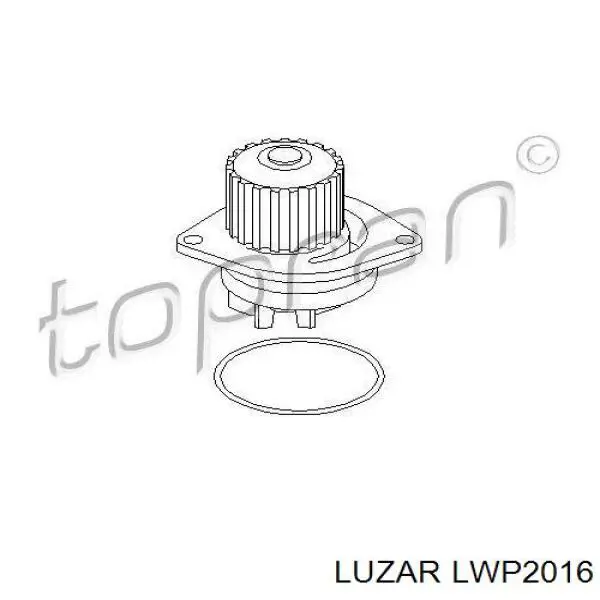 LWP2016 Luzar помпа водяна, (насос охолодження)