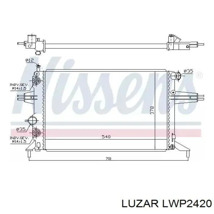 Водяний насос Luzar LWP2420
