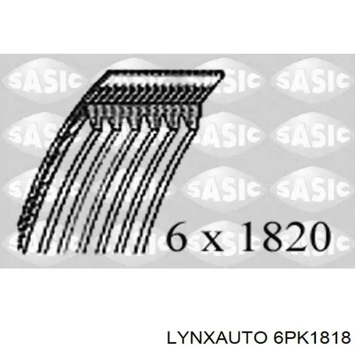 Ремінь приводний, агрегатів 6PK1818 Lynxauto