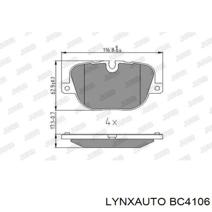 Поршень супорту гальмівного, заднього Lynxauto BC4106 ціна, від 52.71 USD