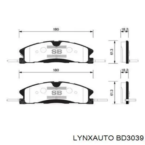 Купити DG132001GA Ford Колодки гальмівні передні, дискові