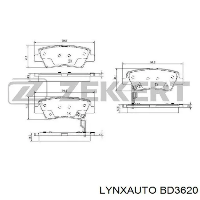 Задні гальмівні колодки 573816J Jurid/Bendix