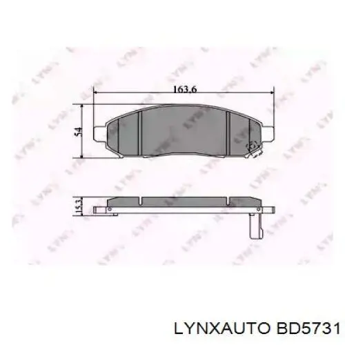 BD5731 Lynxauto Передні гальмівні колодки