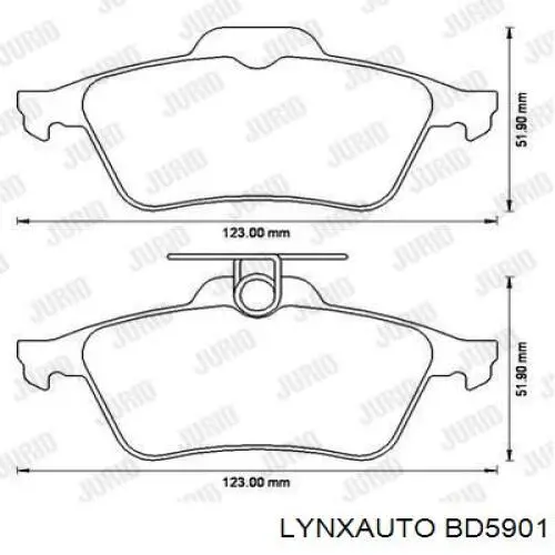 Купити BD5901 Lynxauto Задні колодки