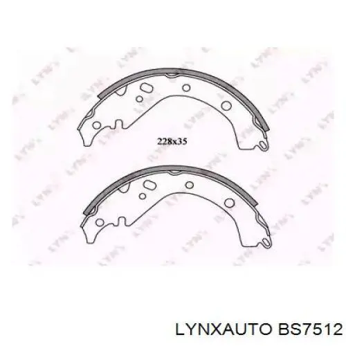 Купити BS7512 Lynxauto Колодки гальмові задні, барабанні