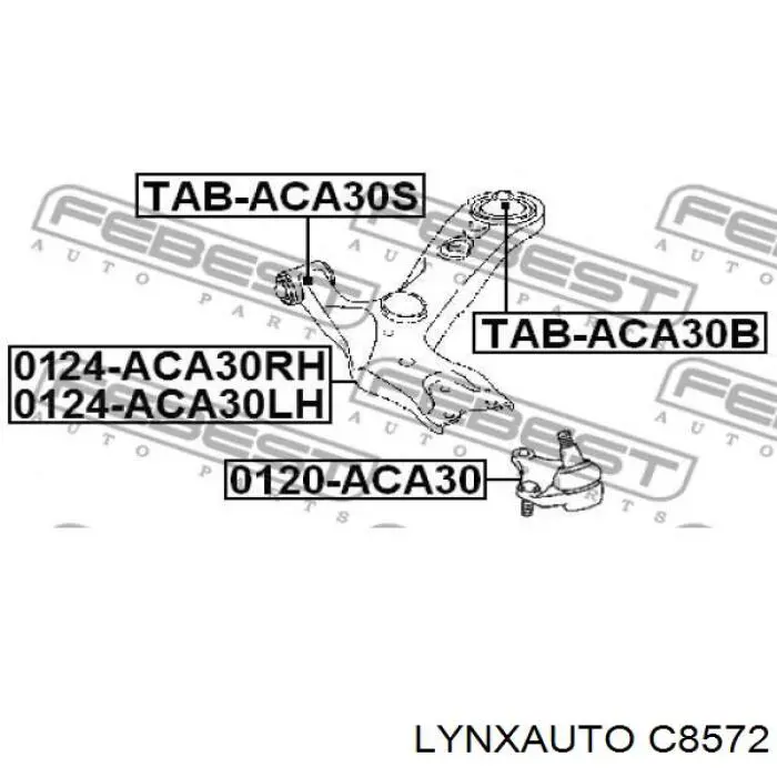 Сайлентблок переднього важеля C8572 Lynxauto