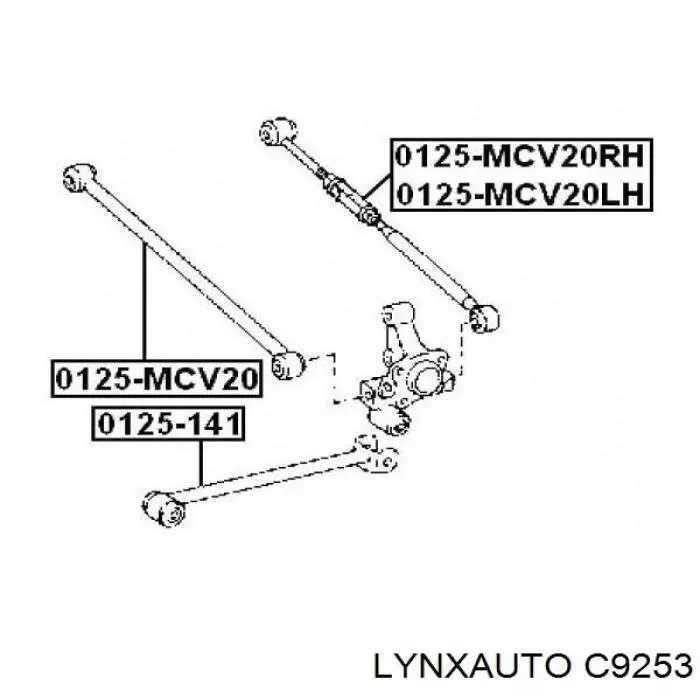 Сайлентблок цапфи задньої C9253 Lynxauto