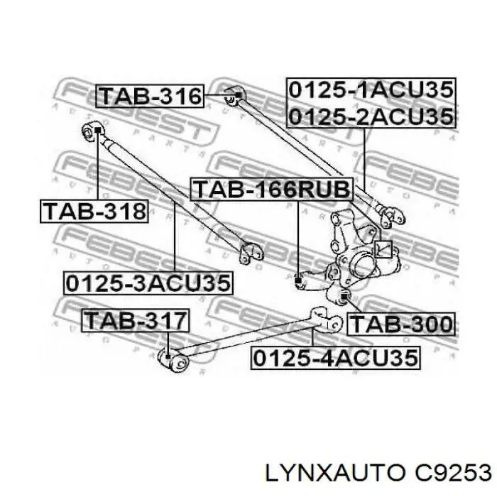 Сайлентблок цапфи задньої C9253 Lynxauto