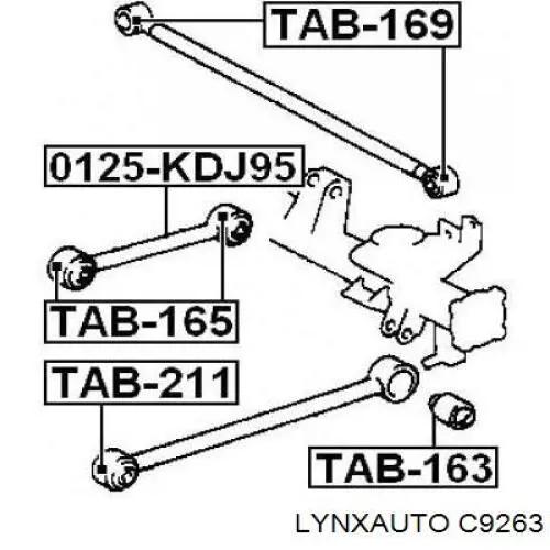 C9263 Lynxauto Сайлентблок задньої тяги
