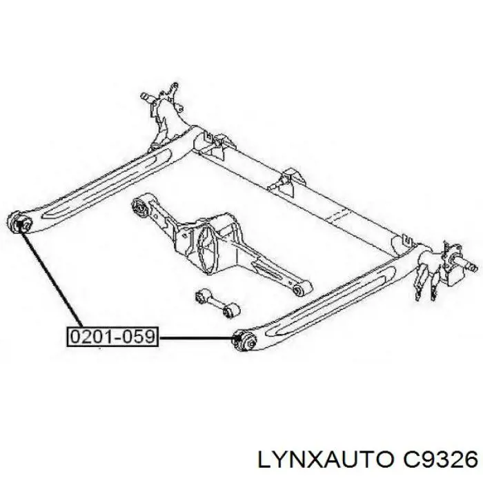 Сайлентблок задньої балки/підрамника C9326 Lynxauto