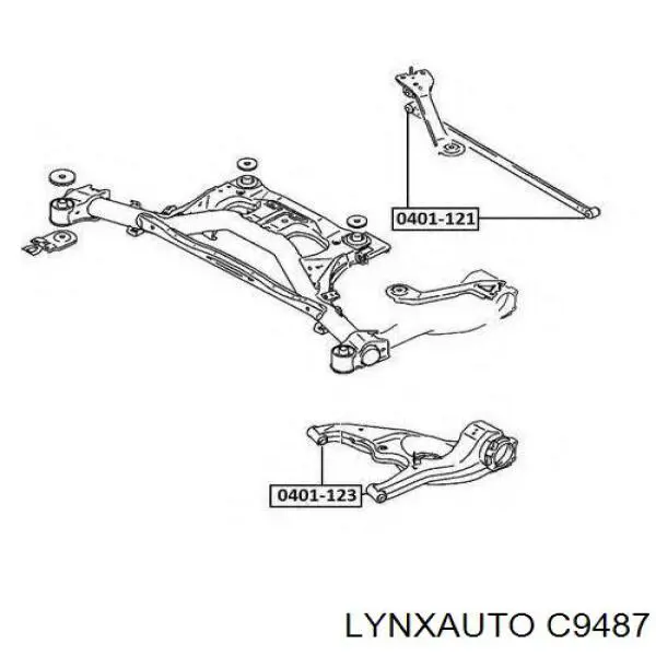 Сайлентблок заднього нижнього важеля C9487 Lynxauto