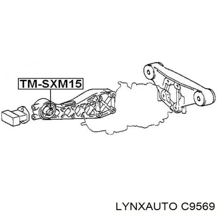 Сайлентблок траверси кріплення заднього редуктора, передній 5238028041 Toyota