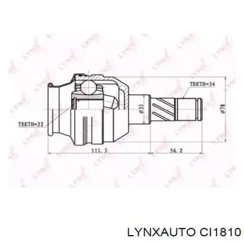 Купити CI1810 Lynxauto Граната внутрішня ліва