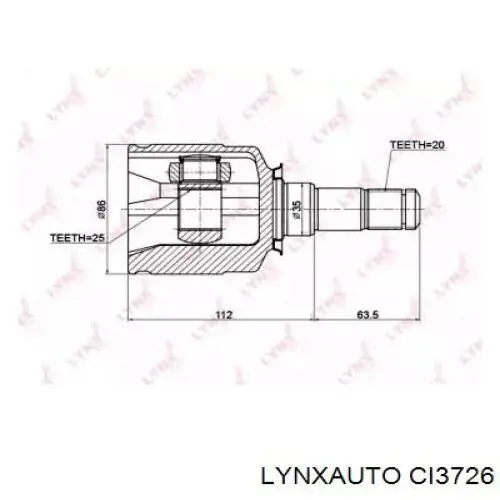 ШРКШ внутрішній, передній, лівий Lynxauto CI3726 ціна, від 44.96 USD