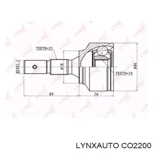 Купити CO2200 Lynxauto Шарнір приводу зовнішній