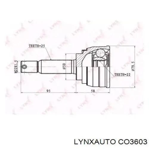 Купити CO3603 Lynxauto Шарнір приводу зовнішній