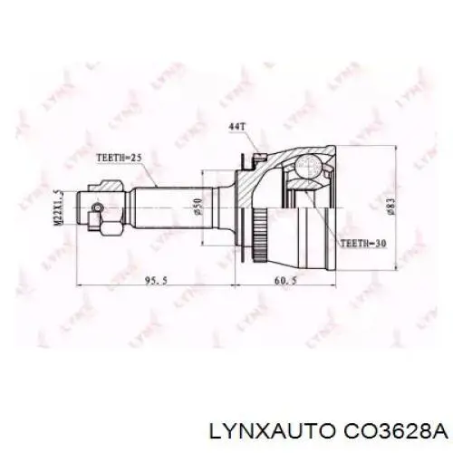 Купити CO3628A Lynxauto Шарнір приводу зовнішній