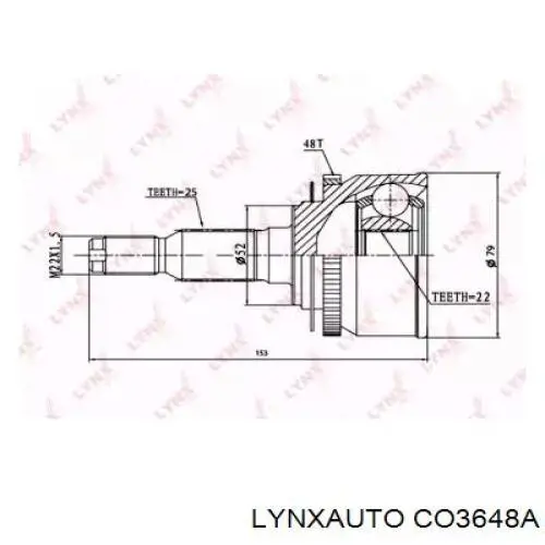 Граната колісна Lynxauto CO3648A ціна, від 27.54 USD