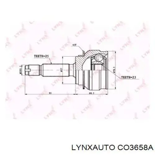 ШРУС зовнішній передній MI035A43 HDK