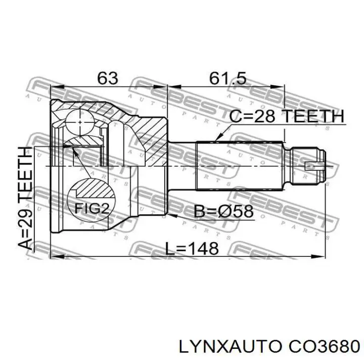 CO3680 Lynxauto Граната зовнішня