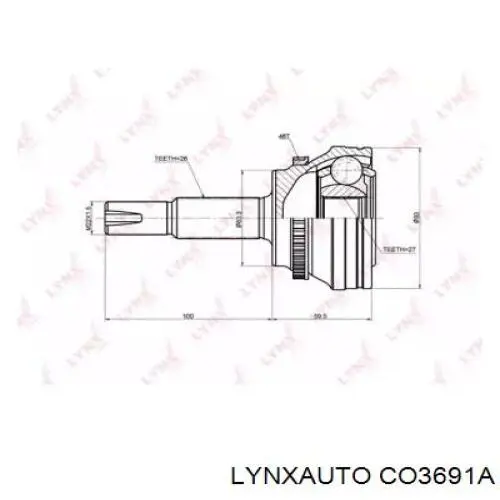 Купити CO3691A Lynxauto Шарнір приводу зовнішній