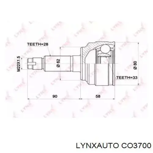 Купити CO3700 Lynxauto Шарнір приводу зовнішній