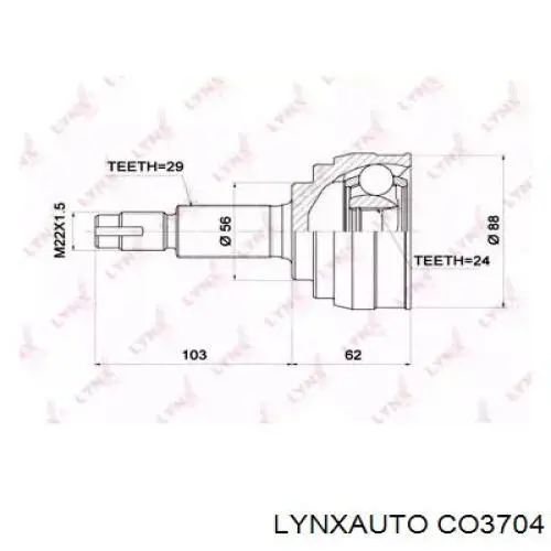 Купити CO3704 Lynxauto Шарнір приводу зовнішній