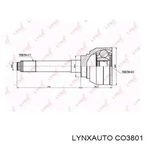 Купити CO3801 Lynxauto Шарнір приводу зовнішній