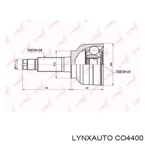 Купити CO4400 Lynxauto Шарнір приводу зовнішній