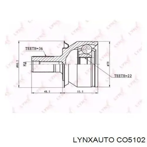 Купити CO5102 Lynxauto Шарнір приводу зовнішній