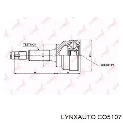 ШРУС зовнішній передній CO5107 Lynxauto