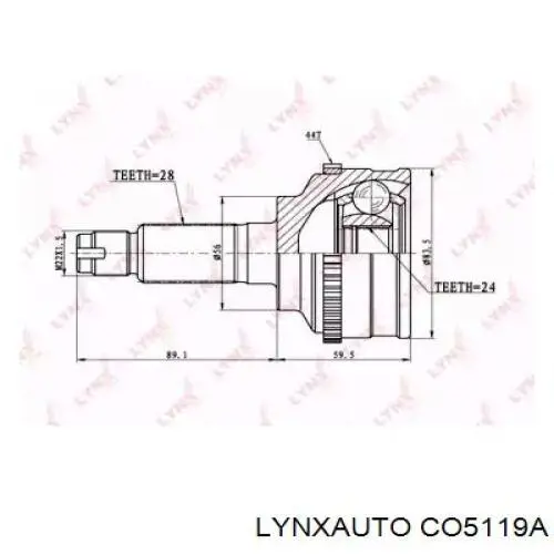 ШРУС зовнішній передній CO5119A Lynxauto