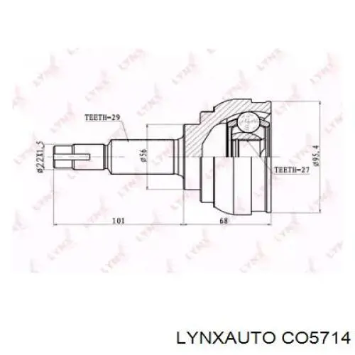 ШРУС зовнішній передній CO5714 Lynxauto