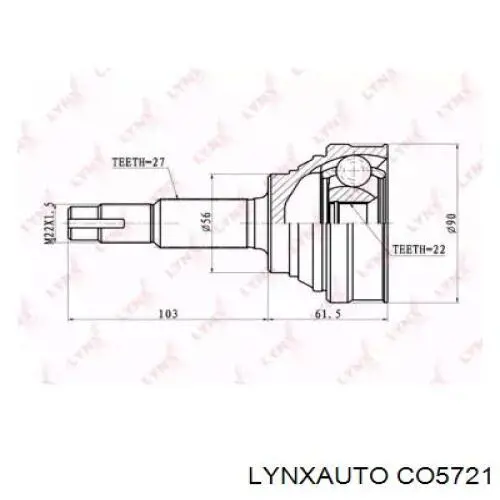 ШРУС зовнішній передній CO5721 Lynxauto