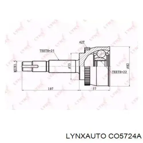 ШРУС зовнішній передній NI060A42 HDK