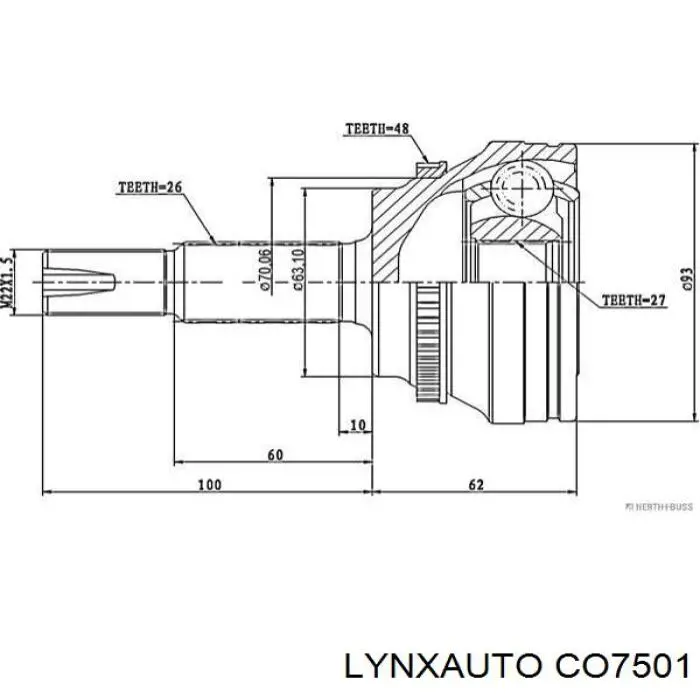 Купити 4347049575 Toyota Шарнір приводу зовнішній