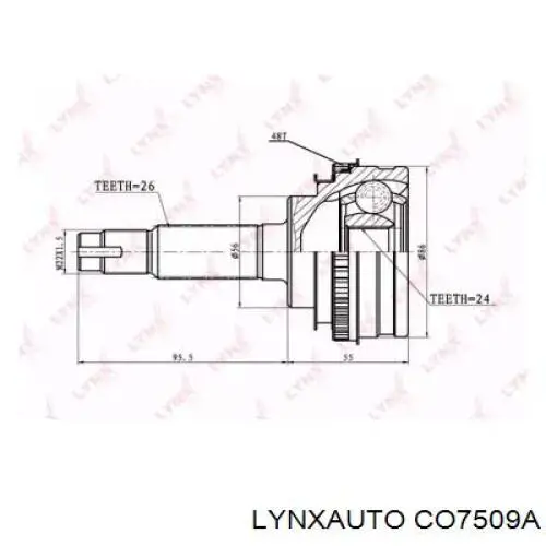 Купити CO7509A Lynxauto Шарнір приводу зовнішній