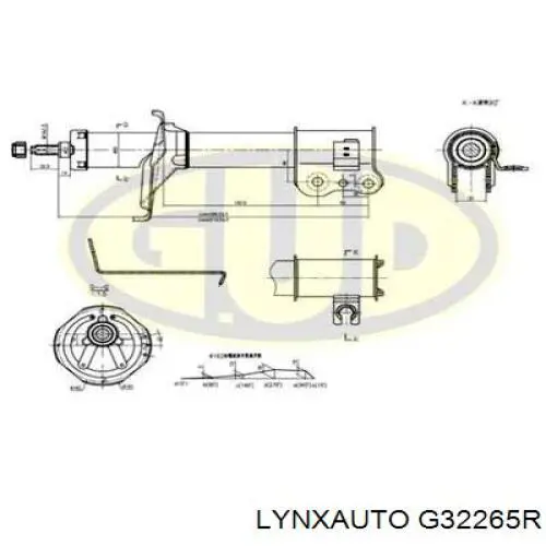 Амортизатор передній, правий G32265R Lynxauto