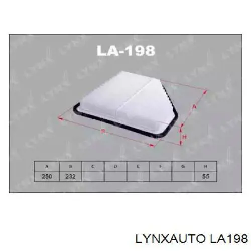 Купити LA198 Lynxauto Автомобільний фільтр повітря